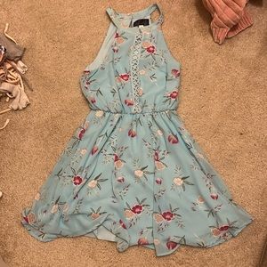 Blue floral dress